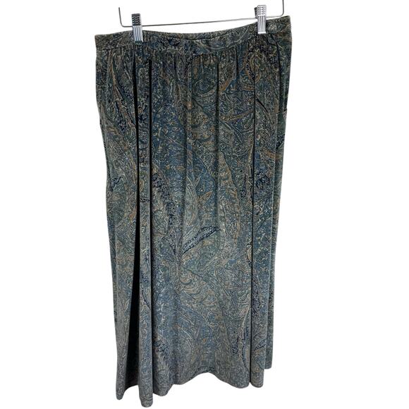 Glen Of Michigan Vintage 100% Cotton Velvet Blouse Skirt Set Made In USA Sz 14 - Picture 6 of 14